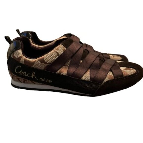 Coach Harmonie Brown Slip-on Tennis Shoes - LNC - Picture 1 of 8